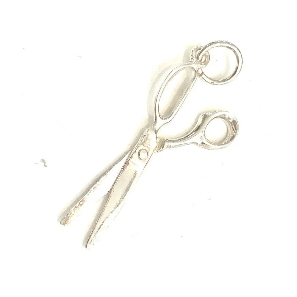 .925 Scissors Vintage Sterling Silver Jewelry Charm #crafts #hair #moveable